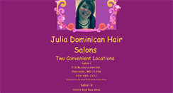 Desktop Screenshot of juliadominicanhairsalon.com